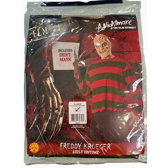 Rubie's A Nightmare On‎ Elm Street Freddy Krueger Adult Costume Size X-large. - Picture 2 of 4